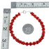 Sterling Silver Coral Southwestern Bead Bracelet JX128485